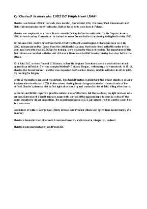 A preview of a PDF biography for Kramarewicz, Charles P.